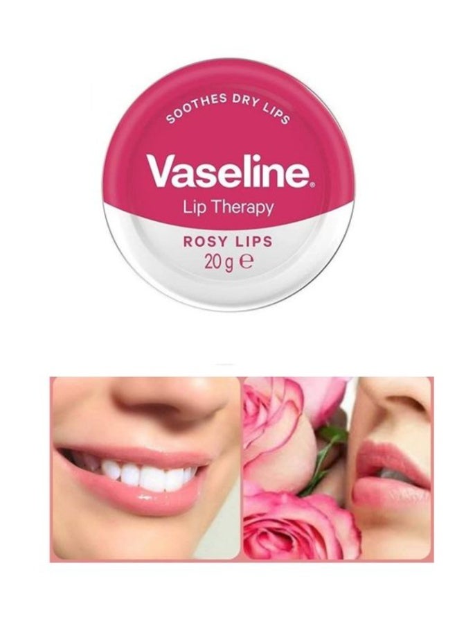 فازلين مرطب شفاه وردي (20 جم) - مرطب شفاه عميق الترطيب بزيت اللوز والورد - لشفاه ناعمة ومشرقة بلون وردي - تركيبة غير لزجة - Image 4